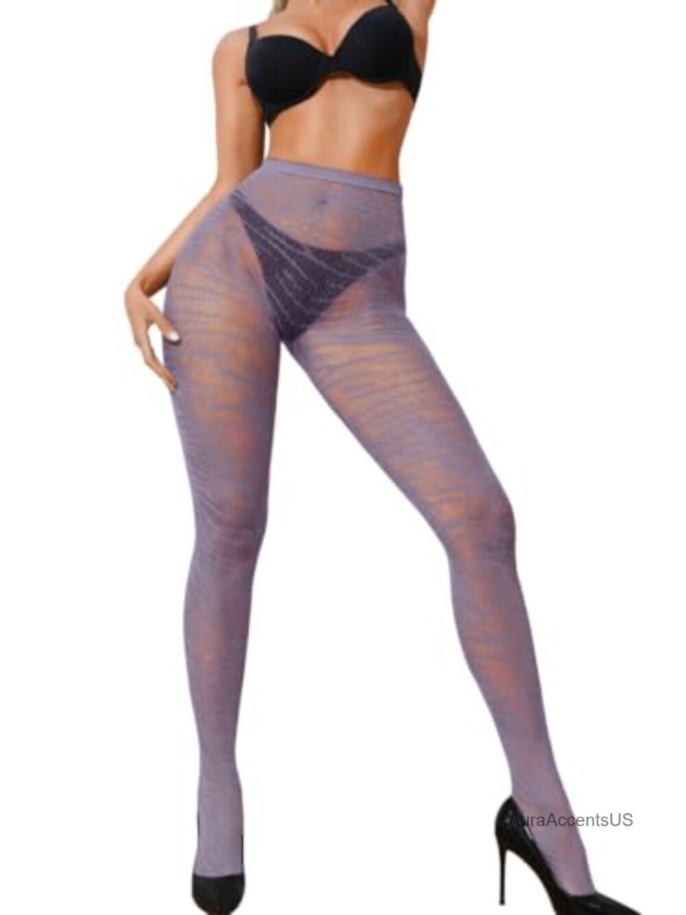 Zebra Print Lace Fishnet Tights One Size High Waist Sheer